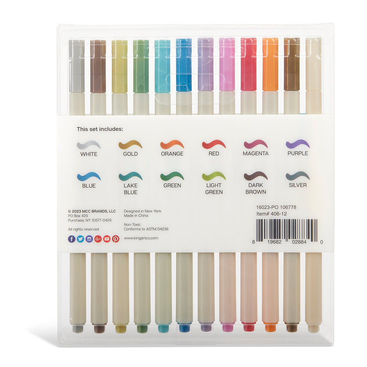 Silver & Gold Metallic Markers (2/Pack) – King Stationary Inc