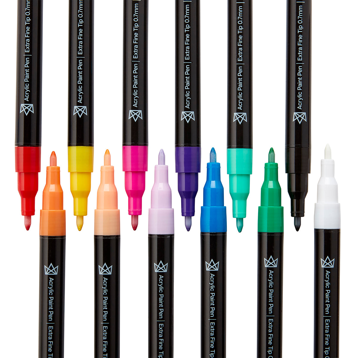 KINGART� Studio Permanent Fine Tip Markers, Set of 24 Unique & Vivid Colors