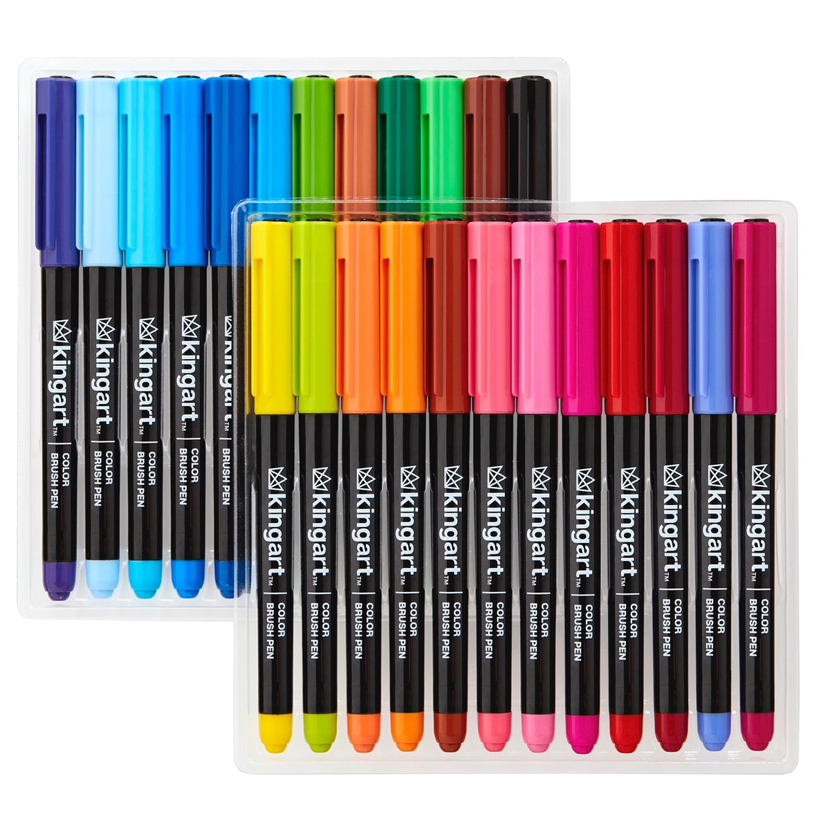 KINGART® Studio Real Brush Watercolor Pens, Set of 24 Unique Colors –  CEEBEE BABY