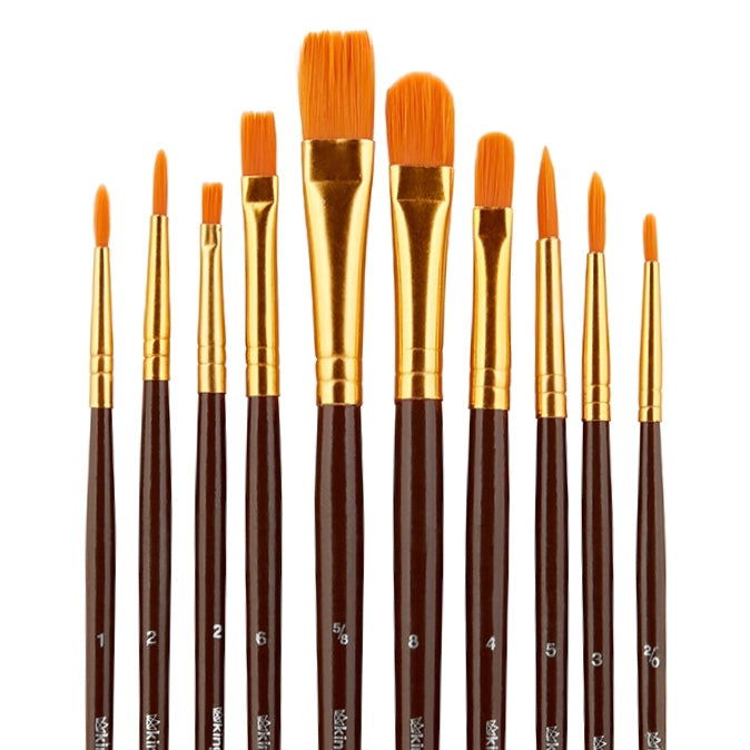 10pack Detail Paint Brush Set - Premium Miniature Paint Brushes