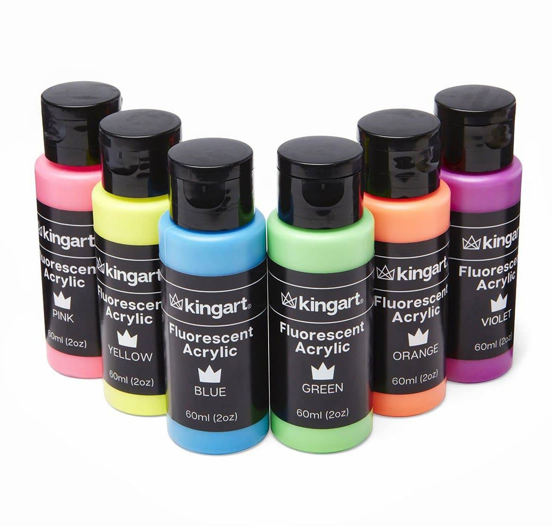 Outdoor Acrylic Paint, Set of 20 Tubes (2 Fl Oz), Glow in the Dark Effect,  Rich