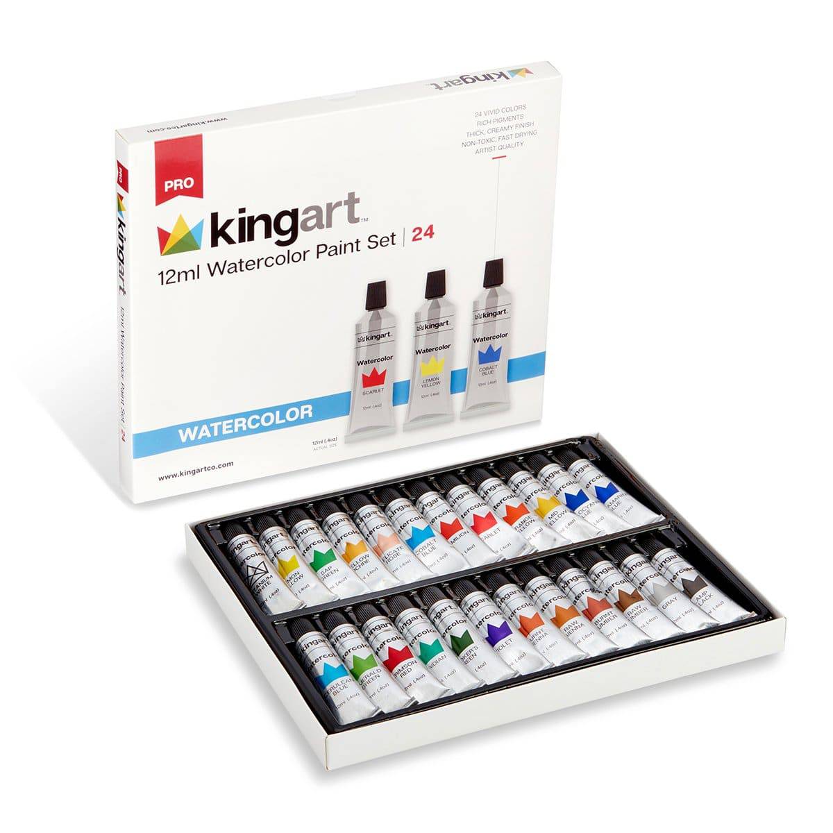 KINGART® Studio Acrylic Paint Starter Art Set, 36 Unique Pieces by King Art