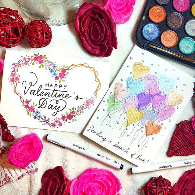 Get inspired with our watercolor gallery full of Valentine cards