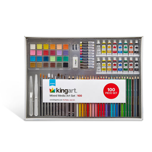 KINGART 100 PC. MIXED MEDIA ART SET -  - KINGART