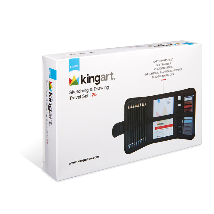 KINGART® Sketching & Drawing Travel Collection, Set of 25 - Studio - KINGART®