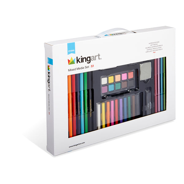 KINGART® Mixed Media Art Box, 100 pc. Set