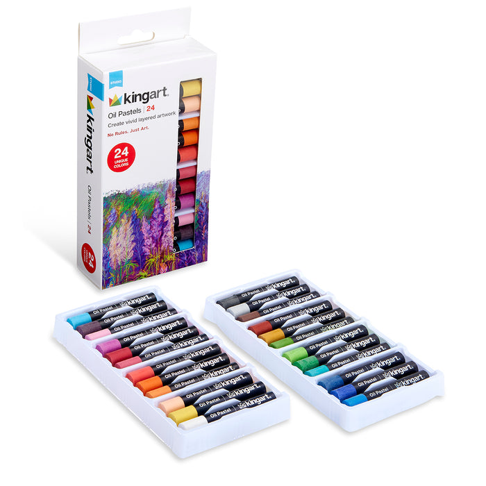 KINGART® Oil Pastels, Set of 24 -  - KINGART