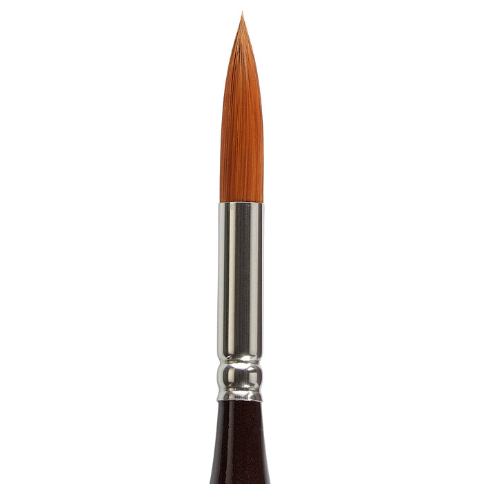 KINGART® Precision™ 2000 Round Series Amber Taklon Brushes, Ergonomic Comfort Handle Premium Artist Brushes - Premium - KINGART