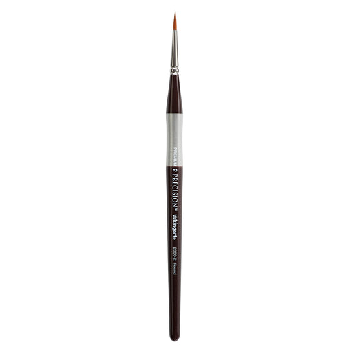 KINGART® Precision™ 2000 Round Series Amber Taklon Brushes, Ergonomic Comfort Handle Premium Artist Brushes - Premium - KINGART