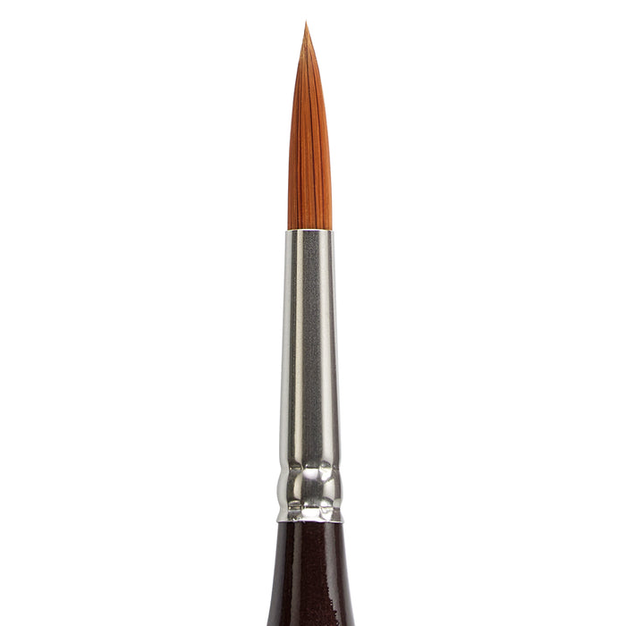 KINGART® Precision™ 2000 Round Series Amber Taklon Brushes, Ergonomic Comfort Handle Premium Artist Brushes - Premium - KINGART