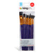 KINGART® Studio All-Purpose Art, Craft & Hobby Synthetic Paint Brushes, Set of 10 - Studio - KINGART®