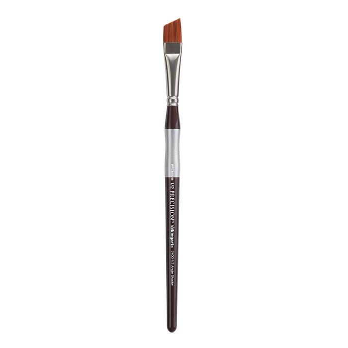 KINGART® Precision™ 2400 Angle Shader Series Amber Taklon Brushes, Ergonomic Comfort Handle -  - KINGART