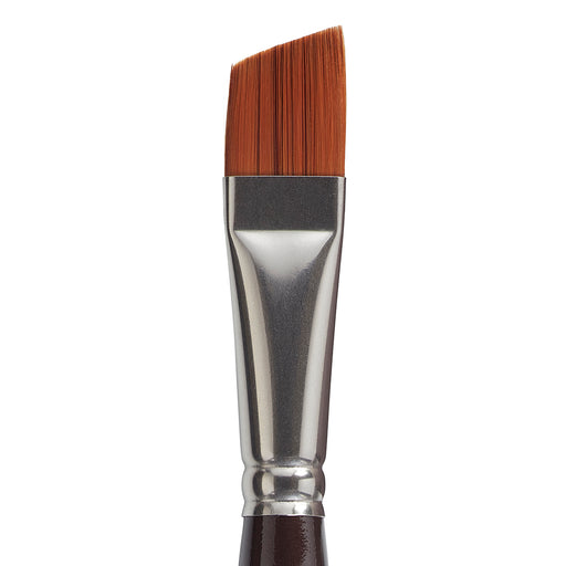 KINGART® Precision™ 2400 Angle Shader Series Amber Taklon Brushes, Ergonomic Comfort Handle -  - KINGART