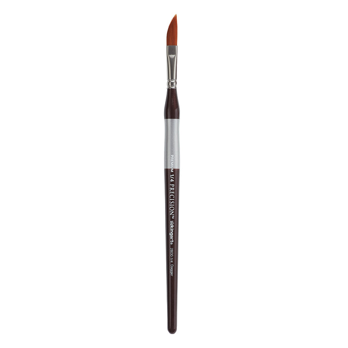 KINGART® Precision™ 2800 Dagger Series Amber Taklon Brushes, Ergonomic Comfort Handle - Premium - KINGART