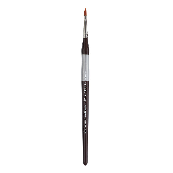 KINGART® Precision™ 2800 Dagger Series Amber Taklon Brushes, Ergonomic Comfort Handle - Premium - KINGART