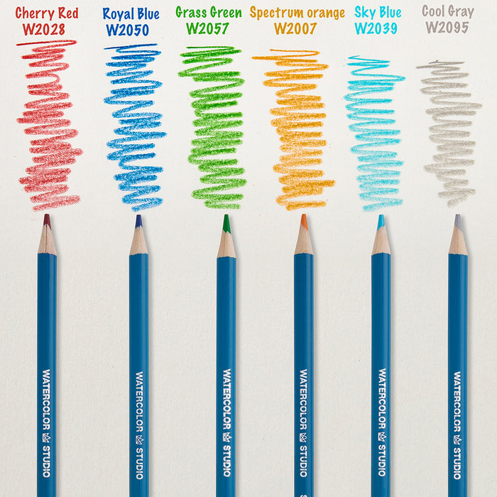 KINGART® Watercolor Pencils, Set of Unique Colors - Studio - KINGART®