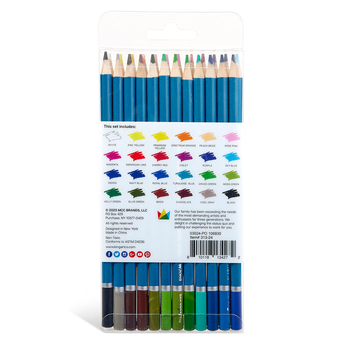 KINGART® Watercolor Pencils, Set of Unique Colors - Studio - KINGART®