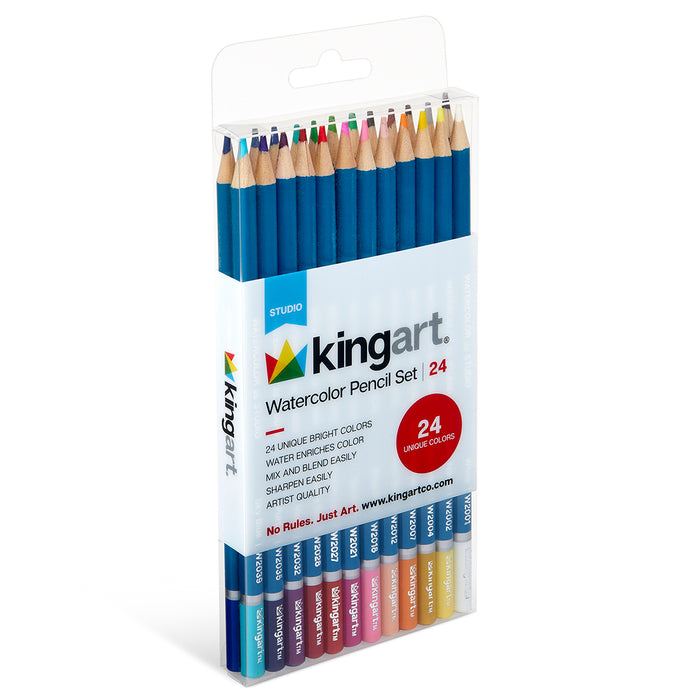 KINGART® Watercolor Pencils, Set of Unique Colors - Studio - KINGART®