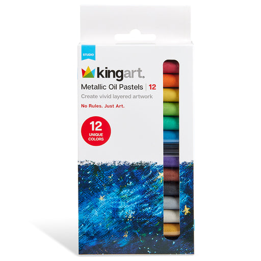 KINGART 12 PC. OIL METALLIC PASTEL SET -  - KINGART