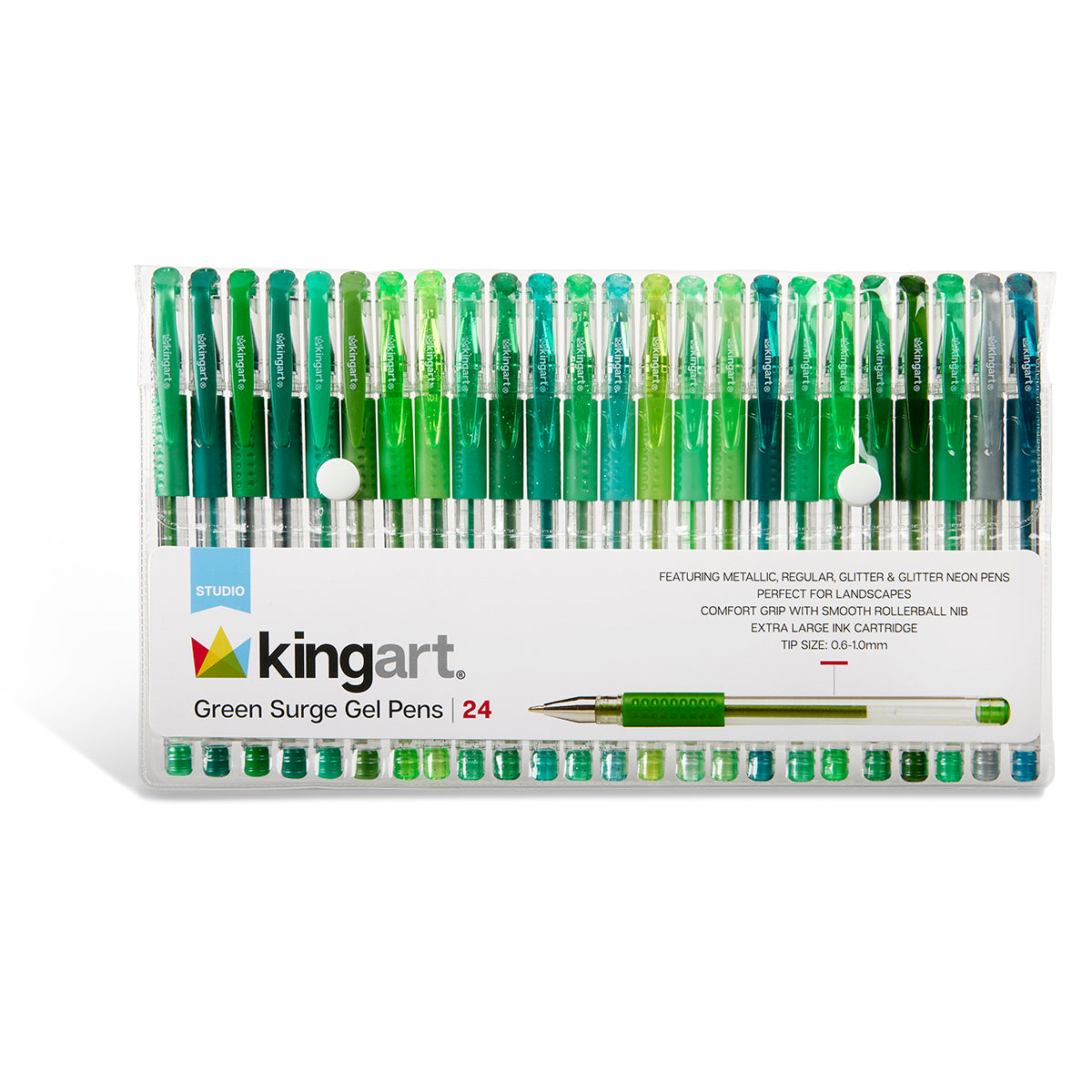 Buy Kingart 30 pieces soft grip glitter gel pens red combo Online