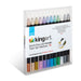 KINGART Studio Dot & Fine Twin-Tip Metallic Markers, 12 pc. Set -  - KINGART