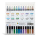 KINGART Studio Dot & Fine Twin-Tip Metallic Markers, 12 pc. Set -  - KINGART