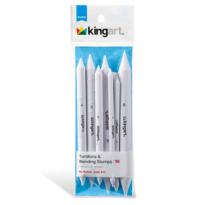 KINGART 10 PC. BLENDING STICKS & TORTILLONS -  - KINGART