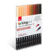 KINGART® PRO Twin-Tip™ 445 Series Brush Pen Art Markers,  PORTRAIT Collection, Set of 12 Unique & Vivid Colors - Pro - KINGART