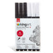 KINGART® Extra Fine Point Acrylic Paint Pen Markers, Permanent Ink, Black & White, Set of 6 (3 each) -  - KINGART