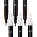 KINGART® Extra Fine Point Acrylic Paint Pen Markers, Permanent Ink, Black & White, Set of 6 (3 each) -  - KINGART