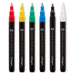 KINGART® Extra Fine Point Acrylic Paint Pen Markers, Permanent Ink, Set of 6 Colors - Studio - KINGART