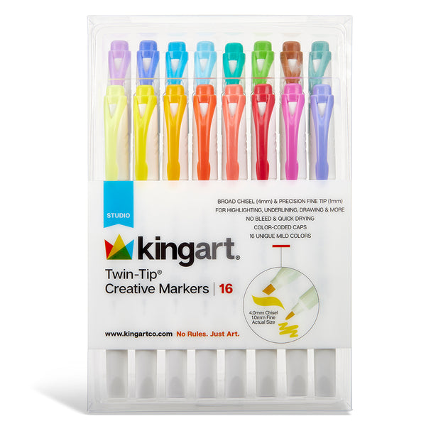 Kingart Studio Brush & Fine Marker Multipack, Set of 72