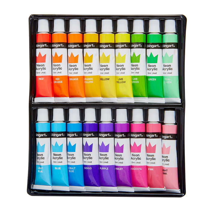 Studio Neon Acrylic Paint, 12ml (.4oz), Set of 18 Colors