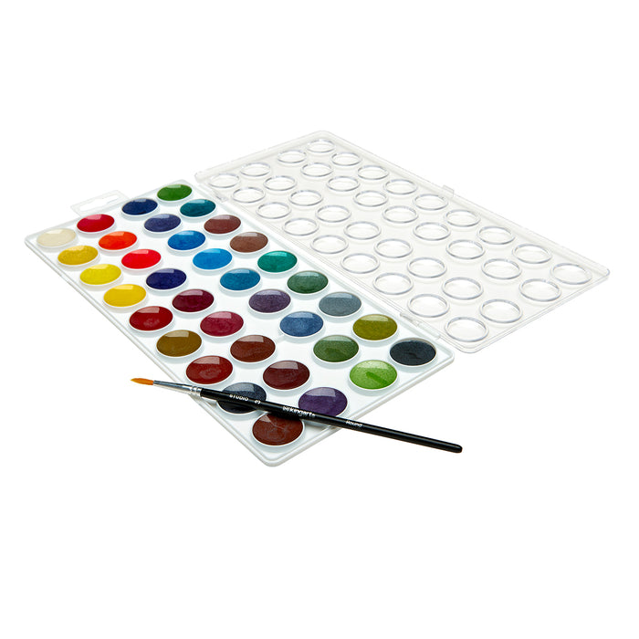 Pearlescent Watercolor Pan Set, 36 Colors