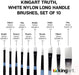 KINGART® Premium White Taklon Truth™ Series Oil & Acrylic Long Handle Artist Brushes, Gift Box, Set of 10 - Premium - KINGART®