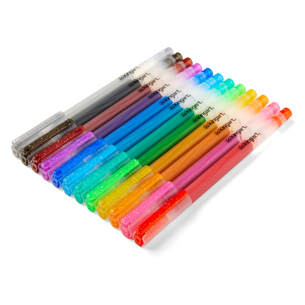 KINGART® Glittering Colored Gel Pens, Scrapbook, Journals, or Drawing ...