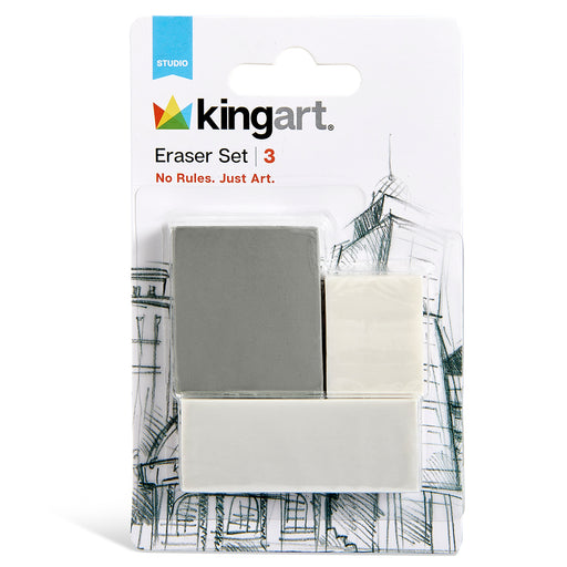 KINGART 3 PC. ERASER SET -  - KINGART