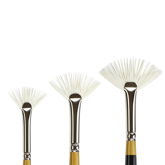 Original Gold® 9246 Rake™ Fan Synthetic Bristle Brushes, Set of 3