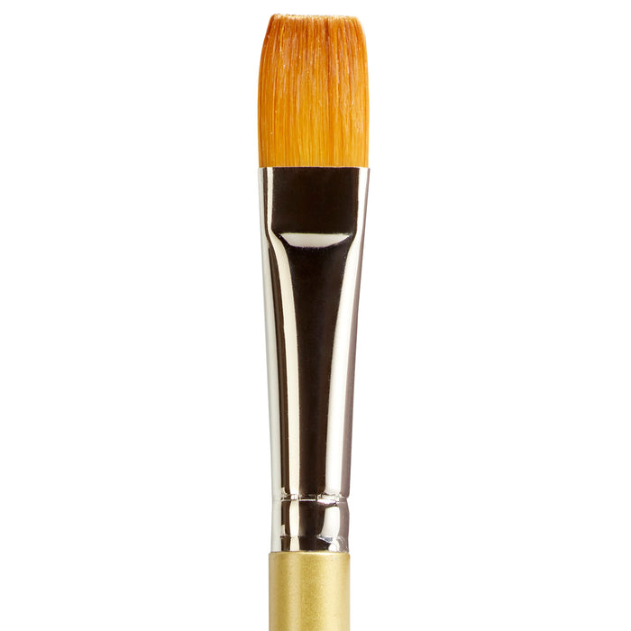 KINGART® Original Gold® 9300A Shader Series, Aqua Acrylic Handle, Premium Golden Taklon Multimedia Artist Brushes -  - KINGART