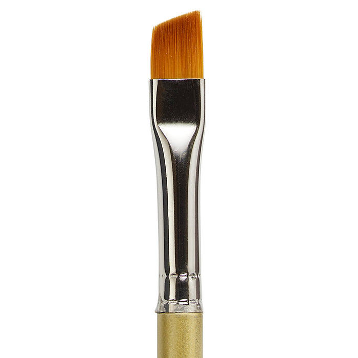 KINGART® Original Gold® 9400A Angle Shader Series, Aqua Acrylic Handle, Premium Golden Taklon Multimedia Artist Brushes - Premium - KINGART