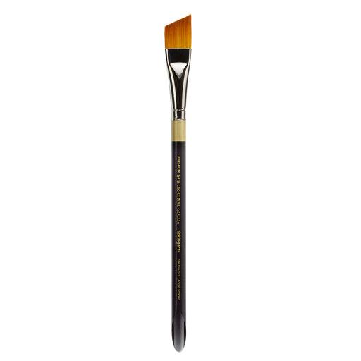 KINGART® Original Gold® 9400A Angle Shader Series, Aqua Acrylic Handle, Premium Golden Taklon Multimedia Artist Brushes - Premium - KINGART