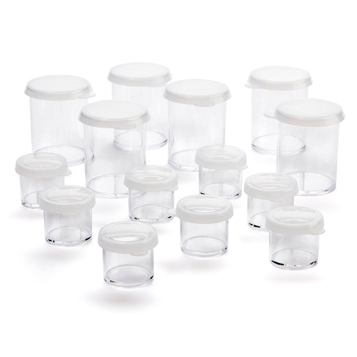 KINGART® Studio Multipurpose Plastic Storage Cups, Set of 14 -  - KINGART