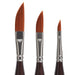 KINGART® Precision™ 2800 Dagger Series Amber Taklon Brushes, Ergonomic Comfort Handle - Premium - KINGART