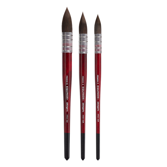 KINGART® Equinox™ 747Q Quill Series Soft Synthetic Squirrel Premium Watercolor Artist Brushes -  - KINGART