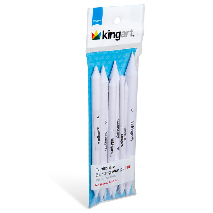 KINGART 10 PC. BLENDING STICKS & TORTILLONS -  - KINGART