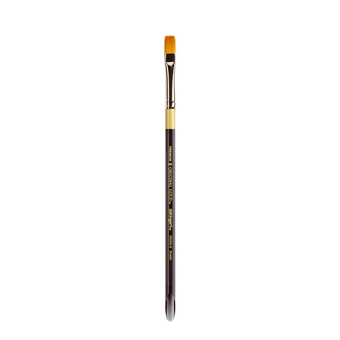 KINGART® Original Gold® 9300A Shader Series, Aqua Acrylic Handle, Premium Golden Taklon Multimedia Artist Brushes -  - KINGART