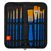 KINGART® Acrylic Brush Set in Travel Case, Set of 10 -  - KINGART