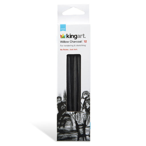 KINGART 12 PC WILLOW CHARCOAL -  - KINGART