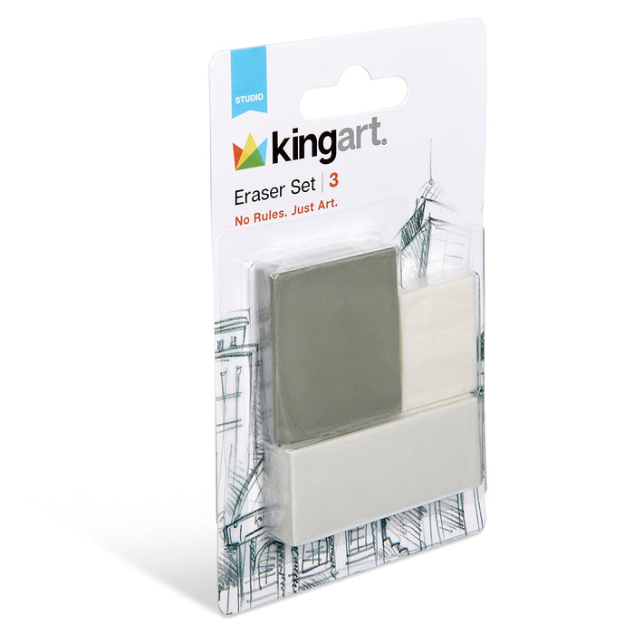 KINGART 3 PC. ERASER SET -  - KINGART