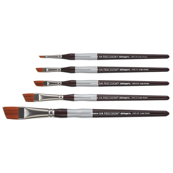 Precision™ 2400 Angle Shader Brushes, Ergonomic Handle, Set of 5